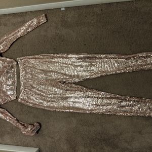 Rose Gold Sequin Club Outfit